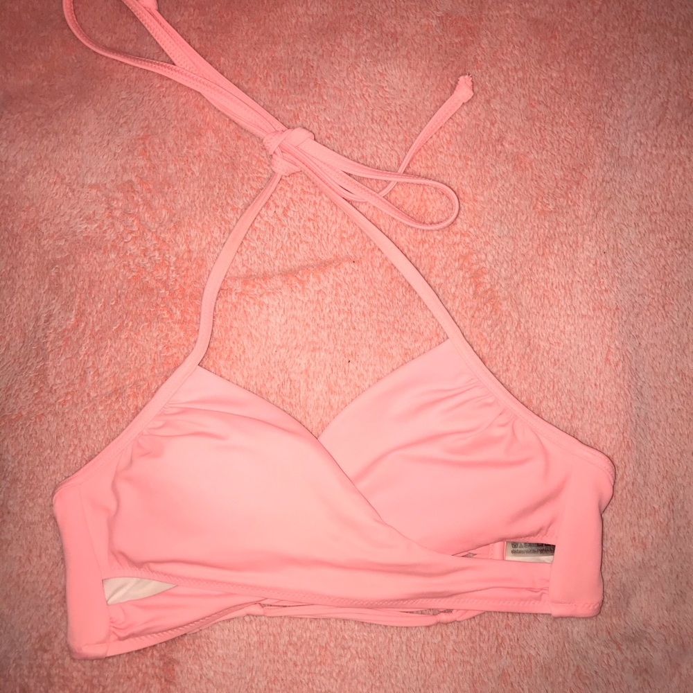 wrap halter bikini top